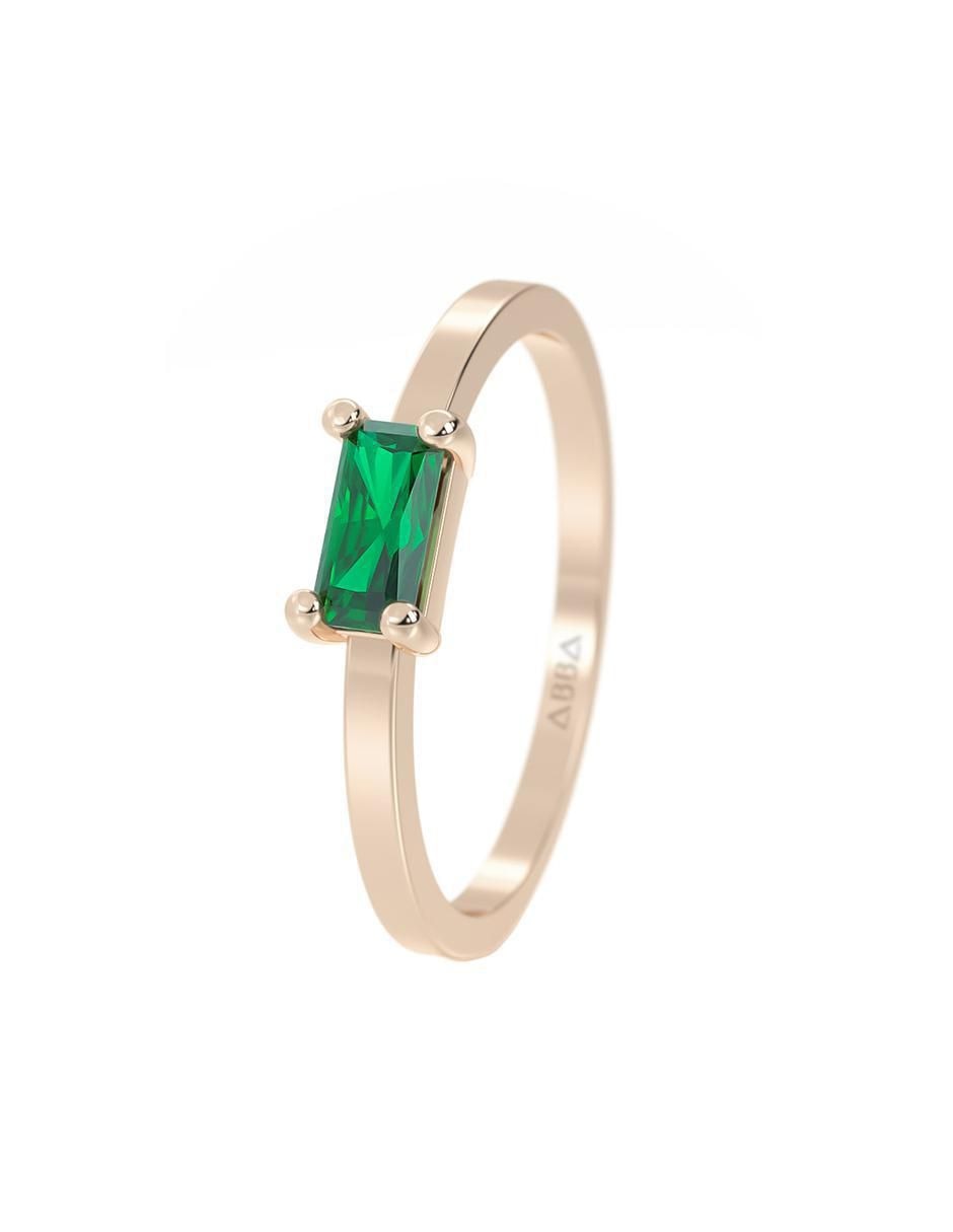 Anillo de compromiso de oro 14 k zirconia 2