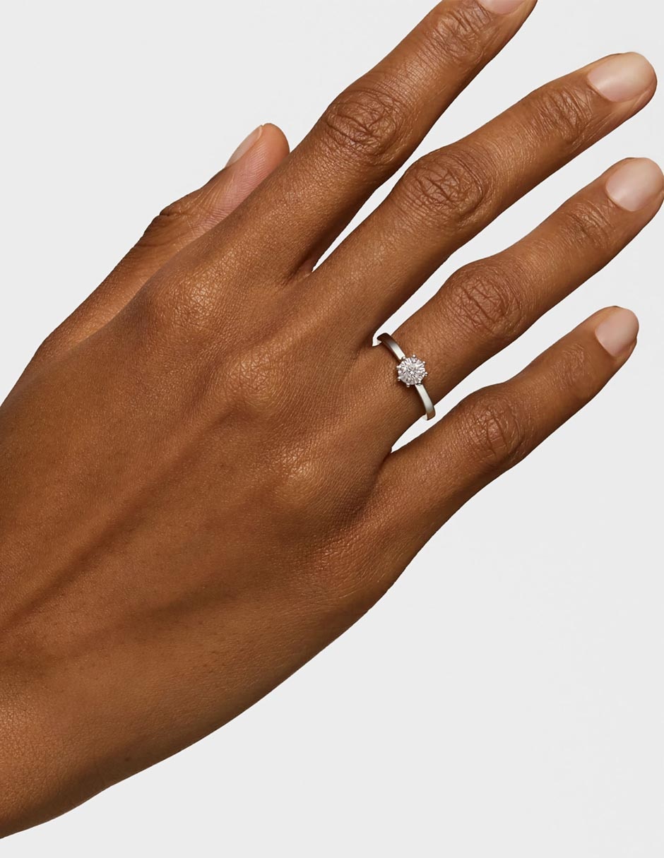 Anillo Les Classiques 18 k de oro blanco diamante pavé 6