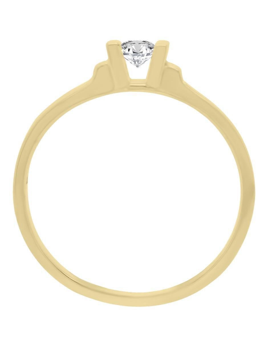Solitario de oro 14 k Kambri diamante 2