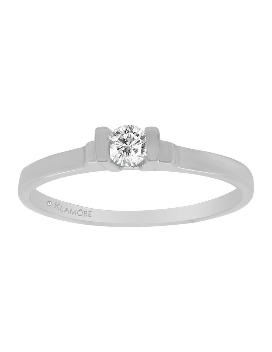 Solitario de oro 14 k Kambri diamante