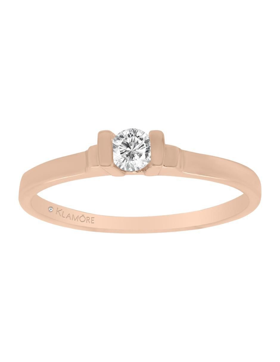 Solitario de oro 14 k Kambri diamante