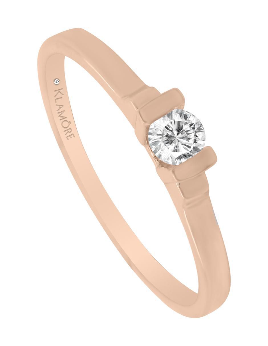 Solitario de oro 14 k Kambri diamante 3