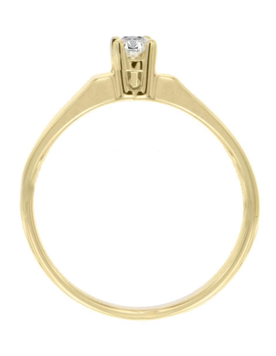 Solitario de oro 14 K Klamore Nubia diamante