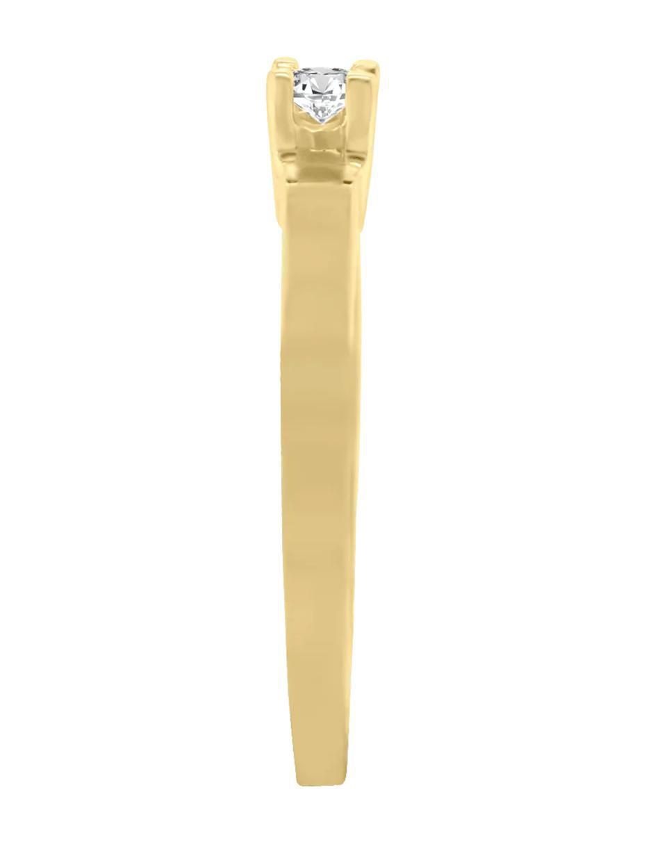 Solitario de oro 14 K Klamore Nubia diamante