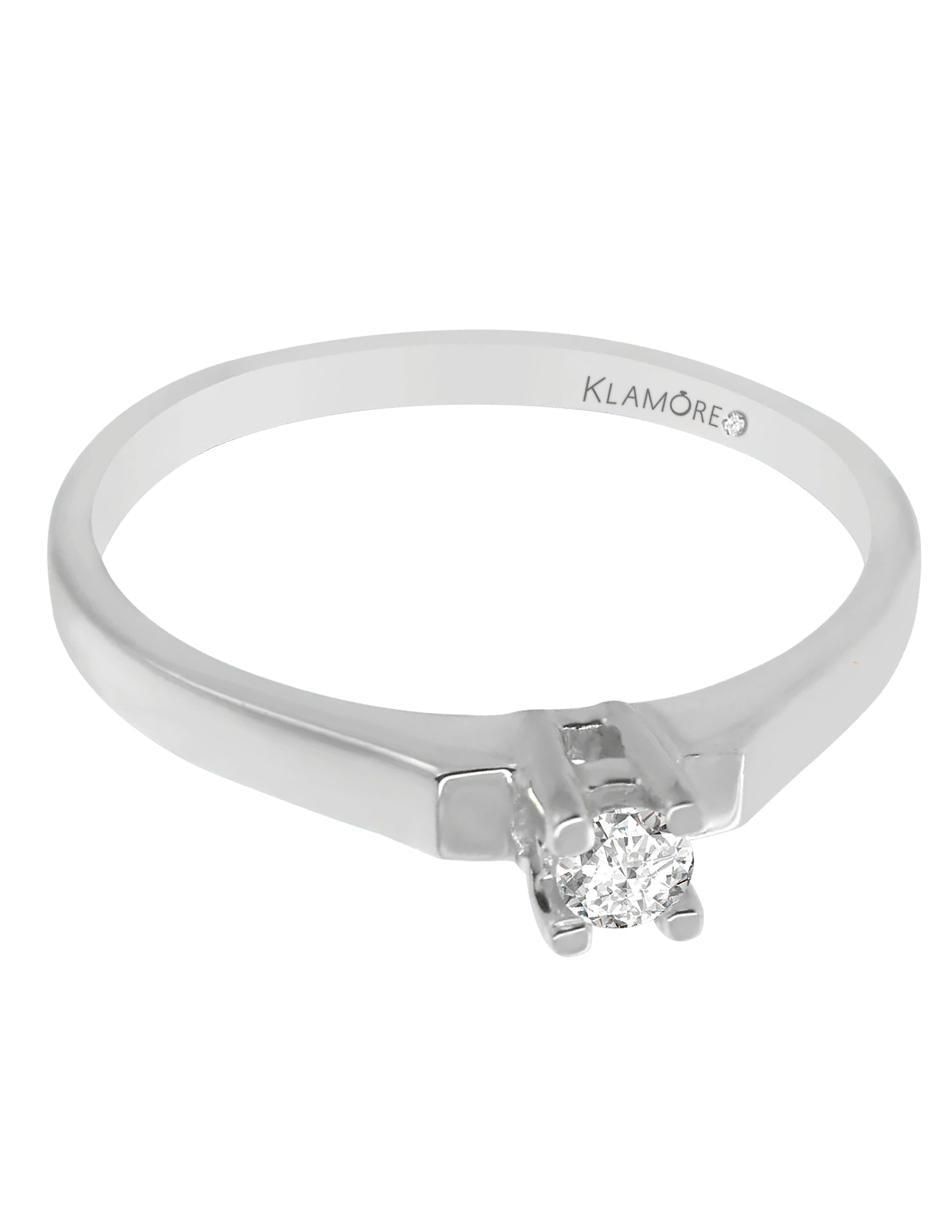 Solitario de oro 14 k Nubia diamante