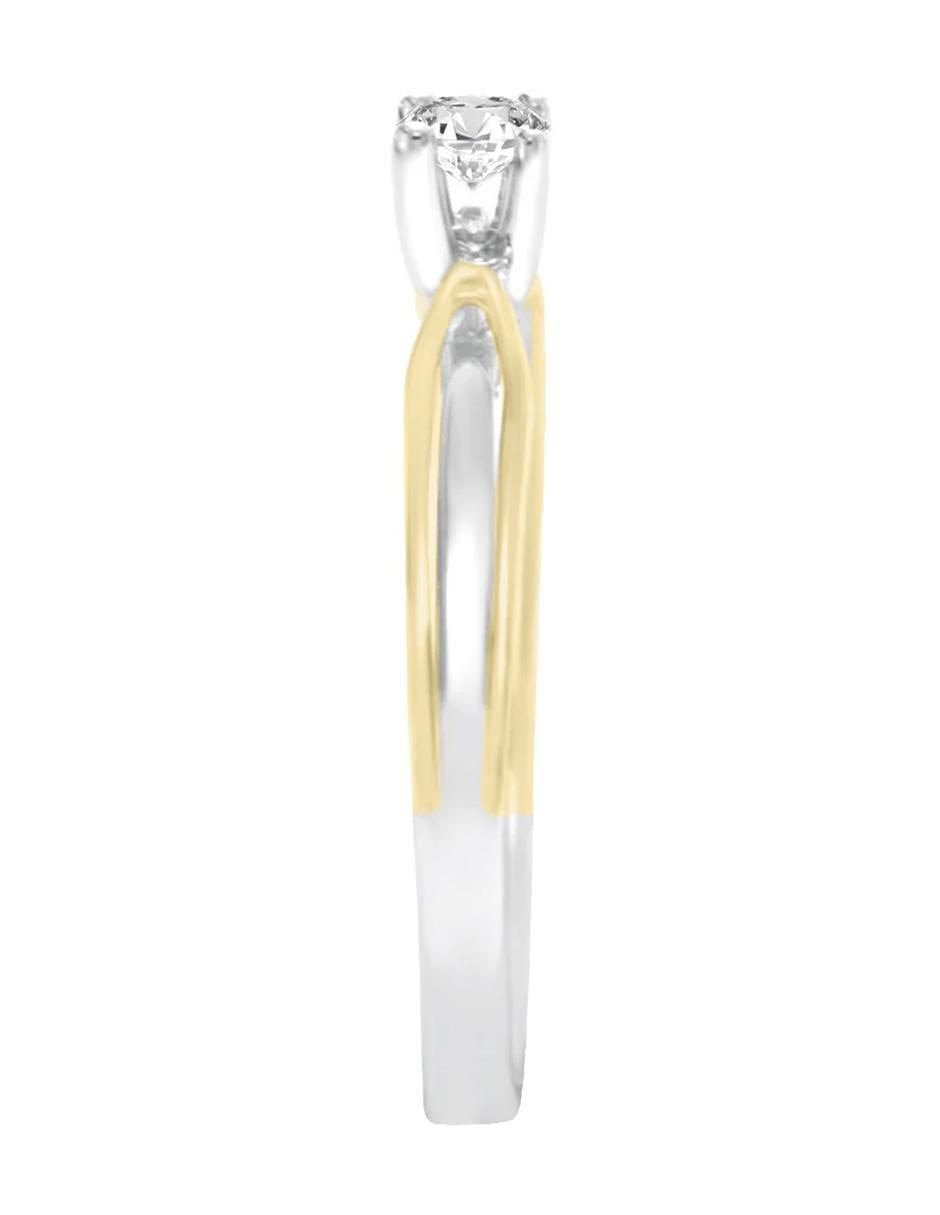 Solitario de oro 14 K Klamore Fabianne diamante