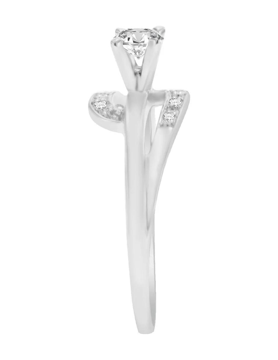 Solitario de oro 14 k Dalia diamante 4