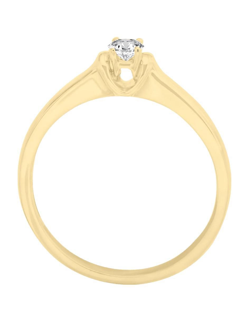 Solitario de oro 14 K Klamore Yessy diamante