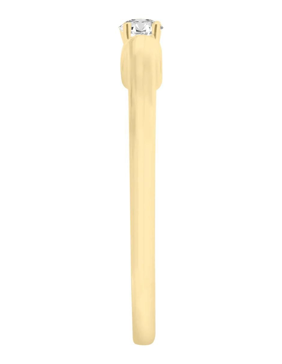 Solitario de oro 14 K Klamore Yessy diamante