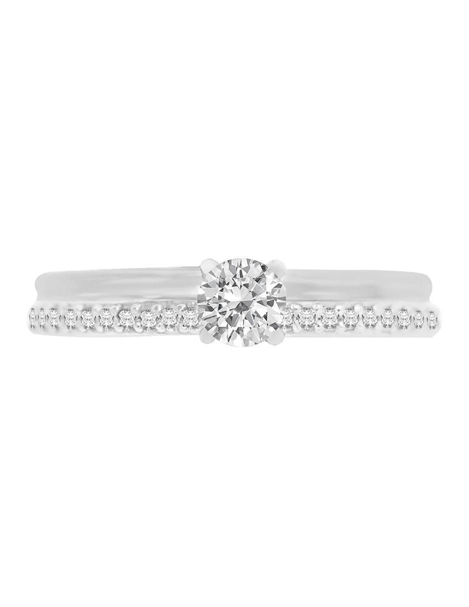 Solitario de oro 14 k Anthea diamante