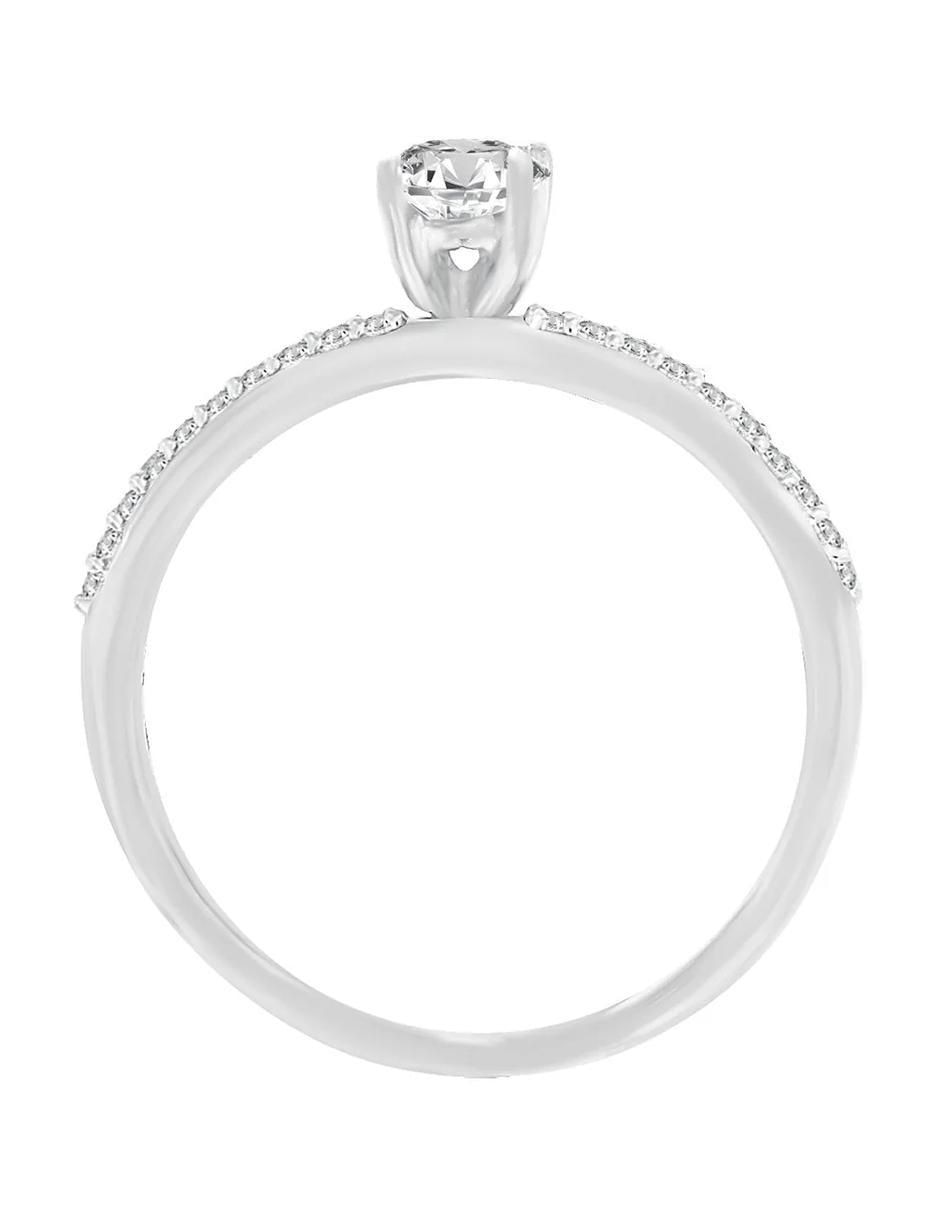 Solitario de oro 14 k Anthea diamante 2