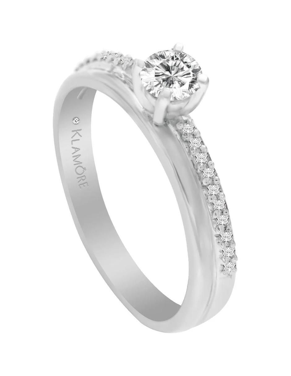 Solitario de oro 14 k Anthea diamante 3