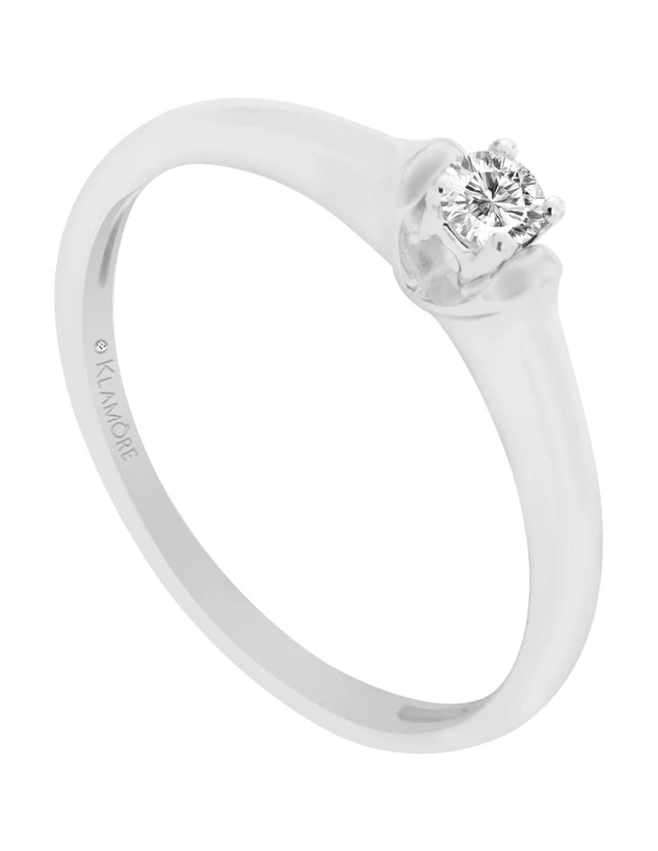 Solitario de oro 14 k Yessy diamante 3