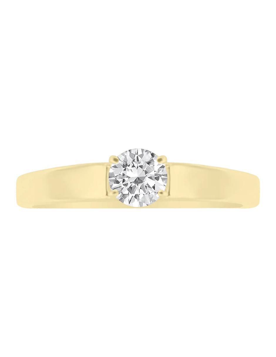 Solitario de oro 14 k Margot diamante