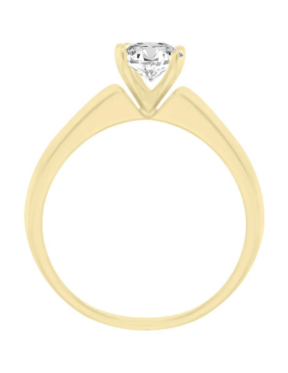 Solitario "de" oro 14 k klamore margot diamante