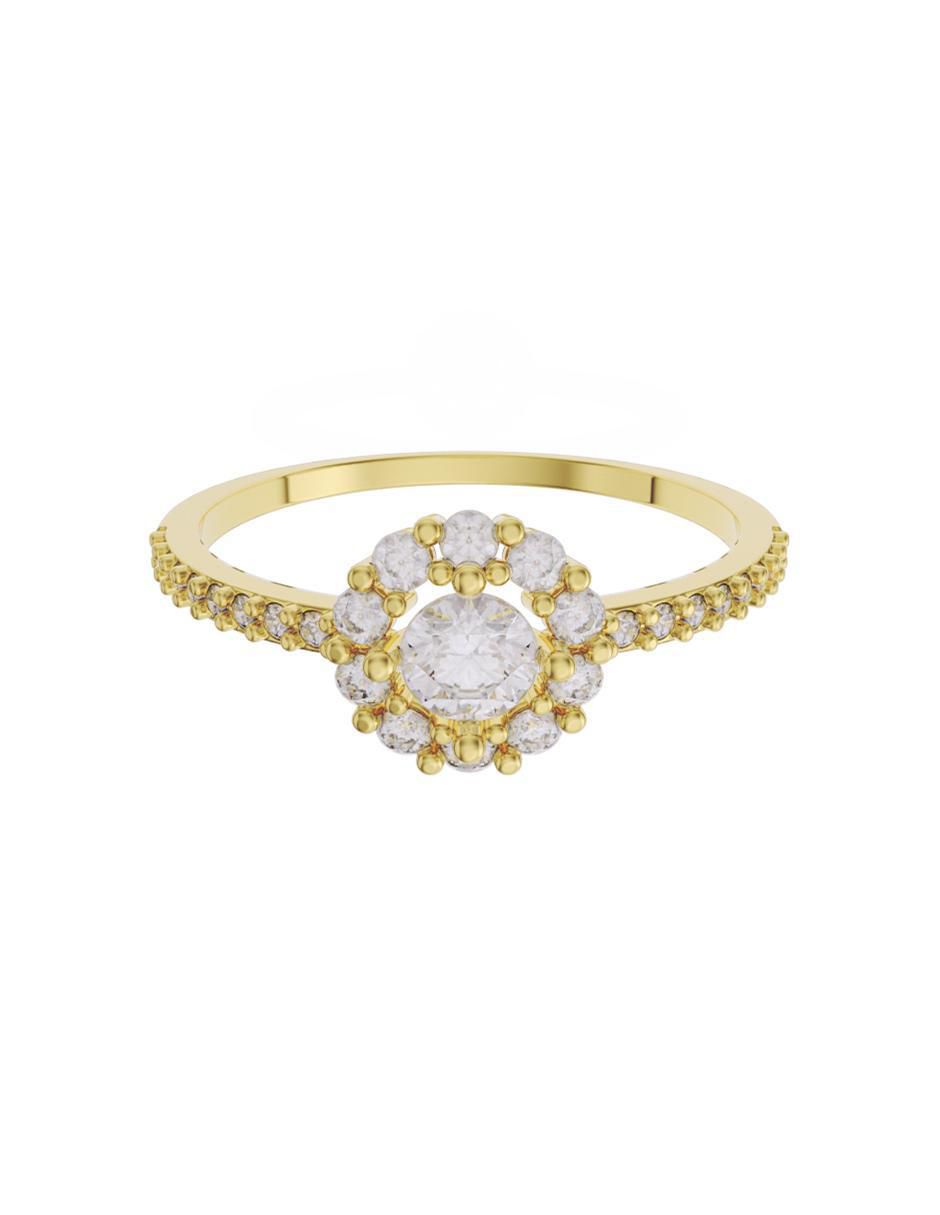 Anillo de compromiso de oro 14 k zirconia