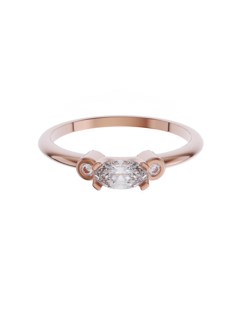 Anillo de compromiso de oro 14 k zirconia Anillo de compromiso de oro 14 k zirconia