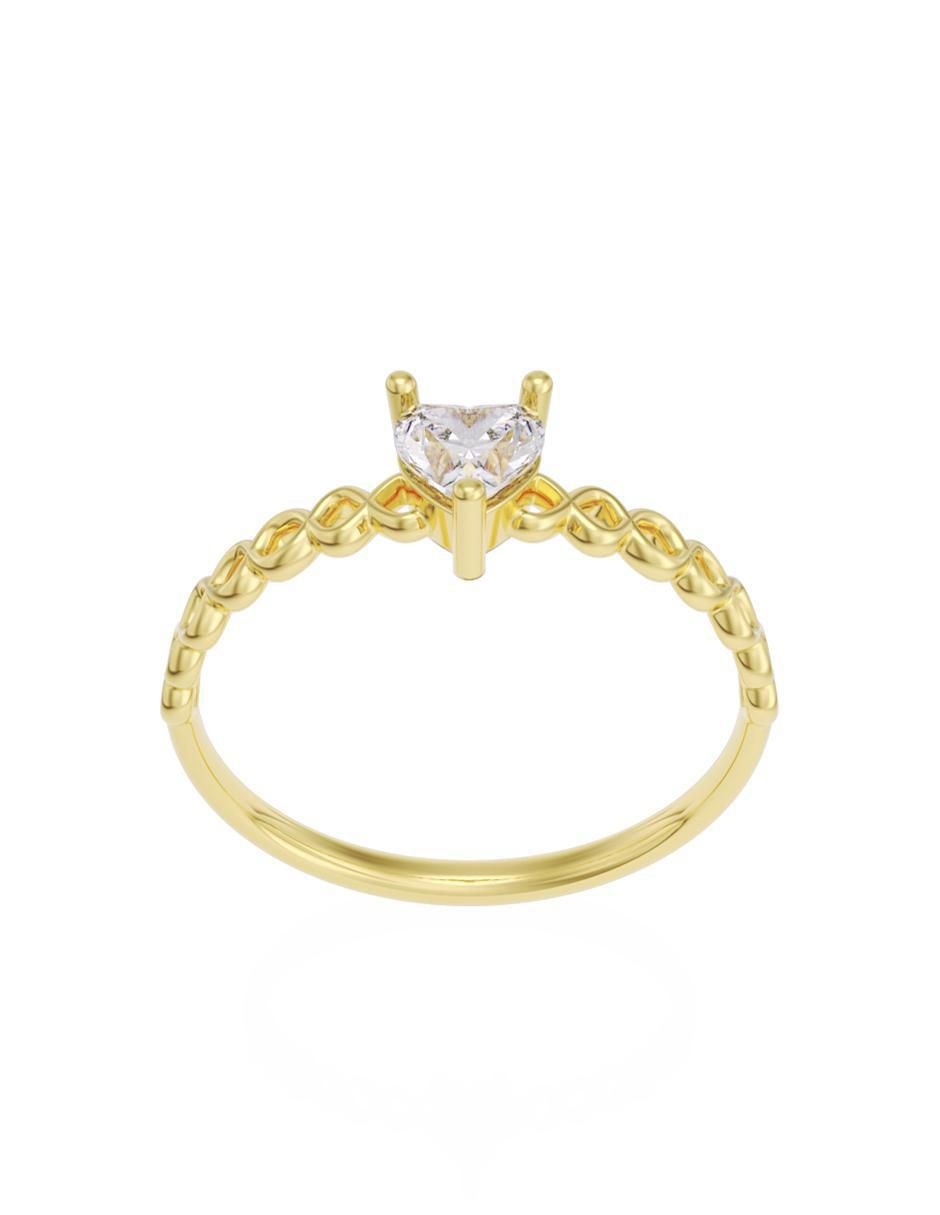 Anillo de compromiso de oro 14 K Fonelli Promesa zirconia
