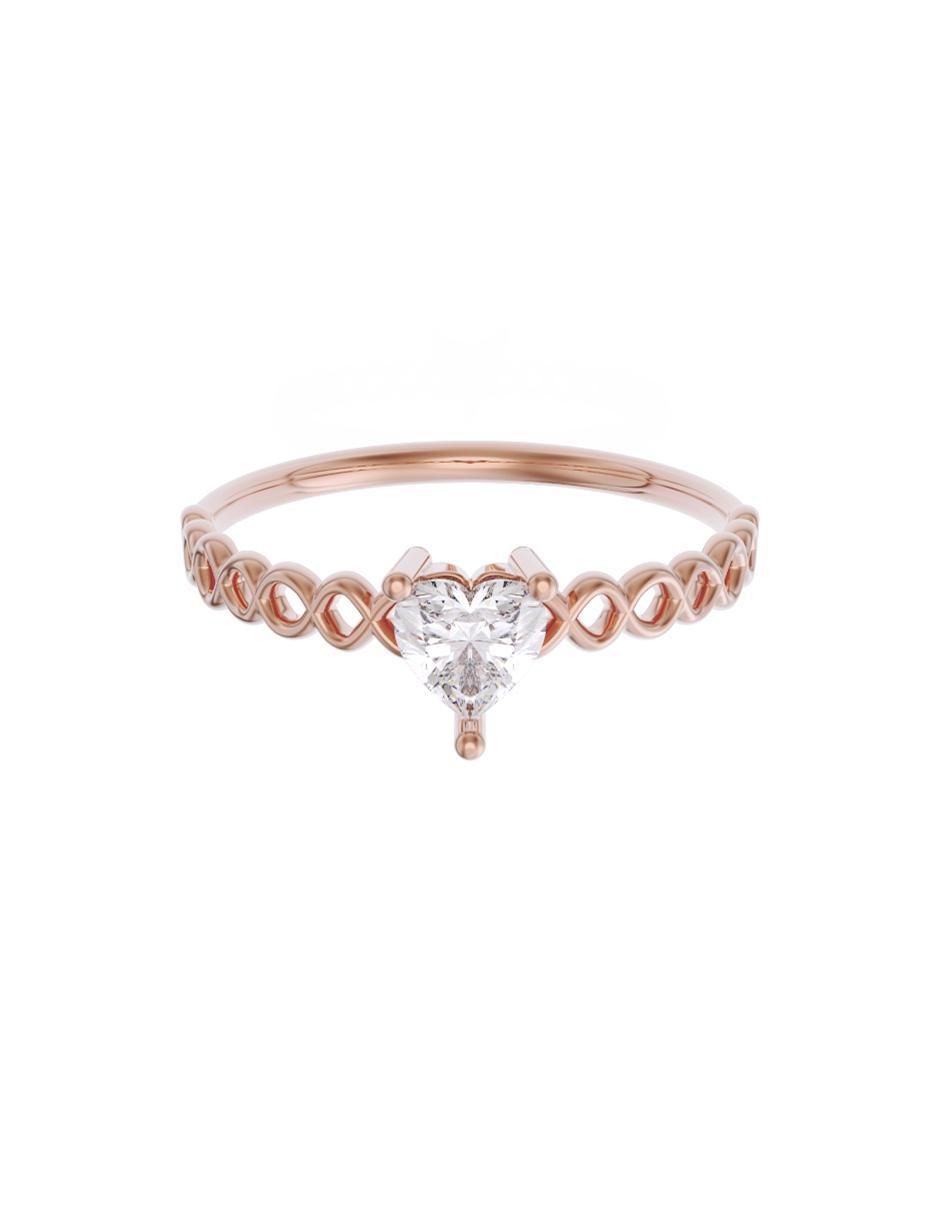 Anillo de compromiso de oro 14 k Promesa zirconia Anillo de compromiso de oro 14 k Promesa zirconia