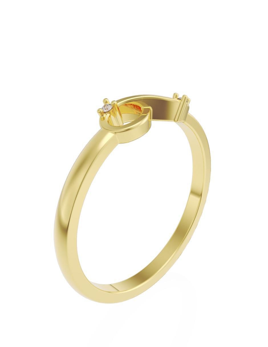 Anillo de compromiso de oro 14 K Fonelli Promesa zirconia