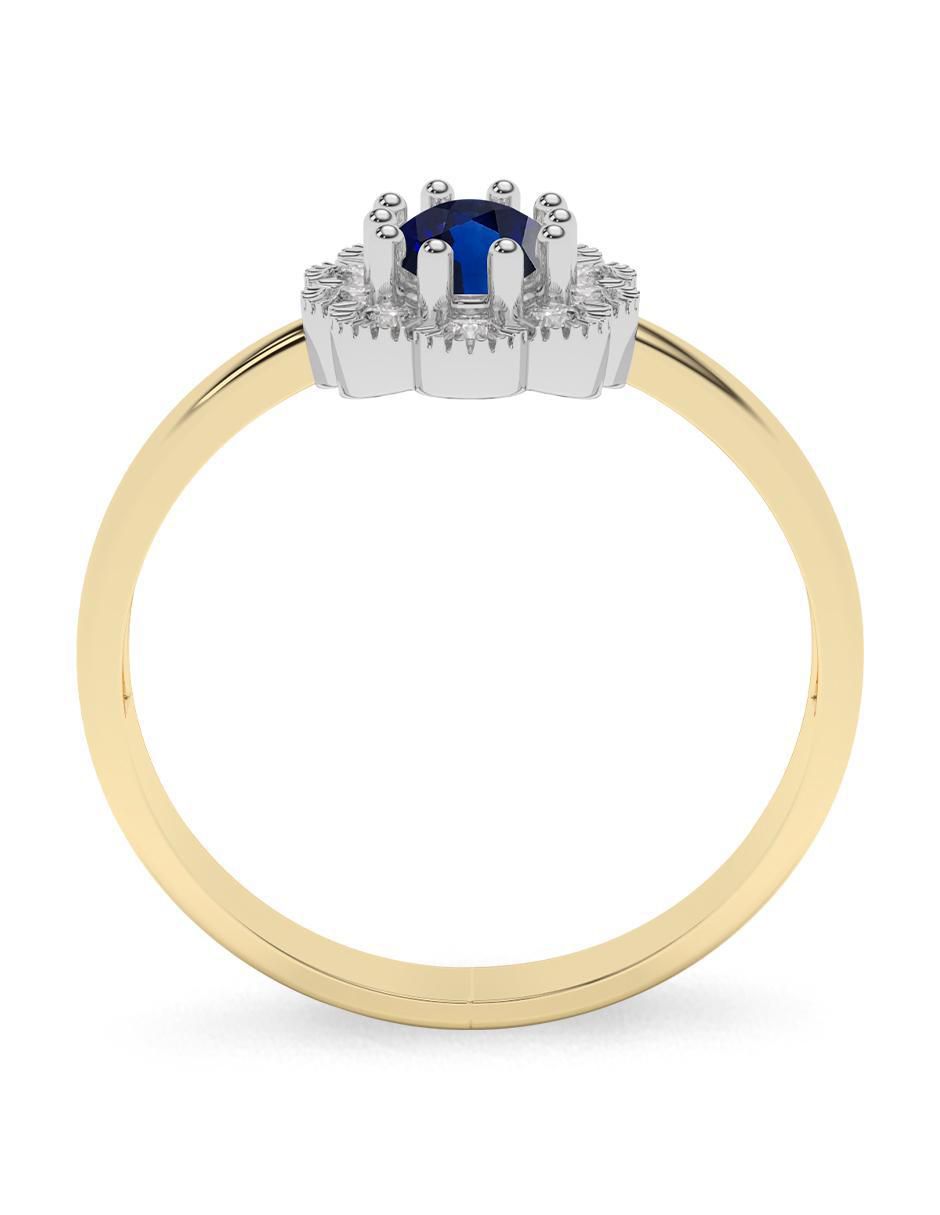 Anillo de compromiso de oro 14 K Amelie Joyas Zafiro