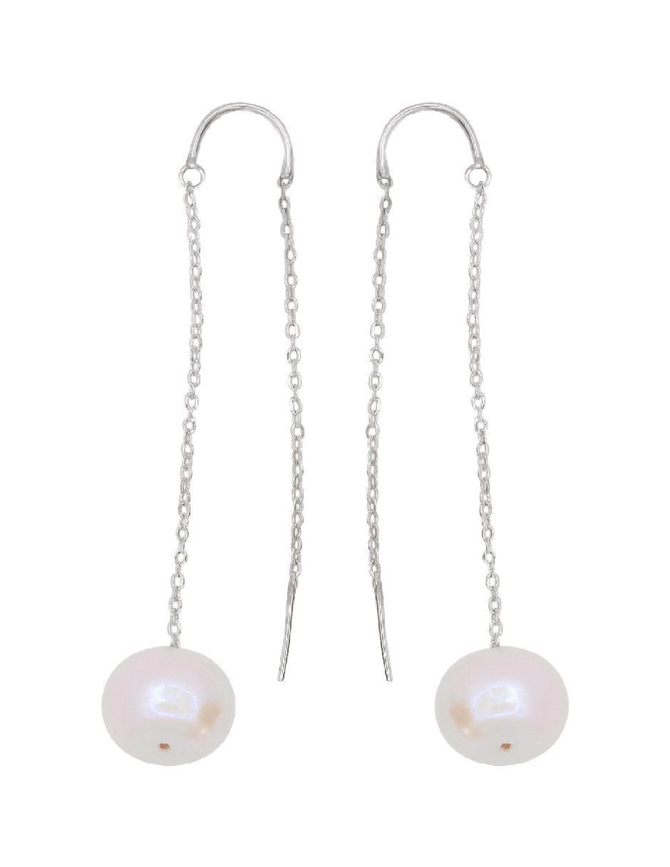 Aretes de perla Tesoros Del Océano de plata P 925 con acabado mate perla 2