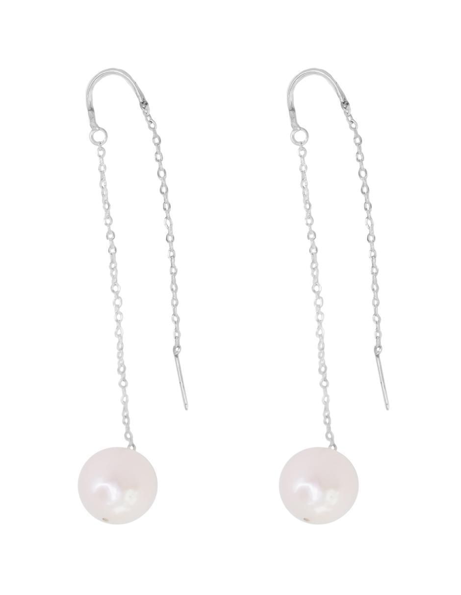 Aretes de perla Tesoros Del Océano de plata P 925 con acabado mate perla 3