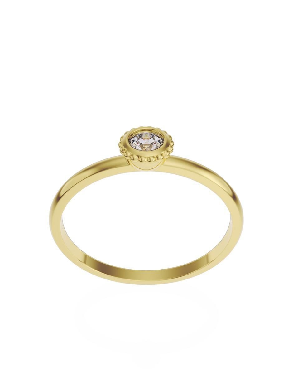 Anillo de compromiso de oro 10 K Fonelli Promesa zirconia