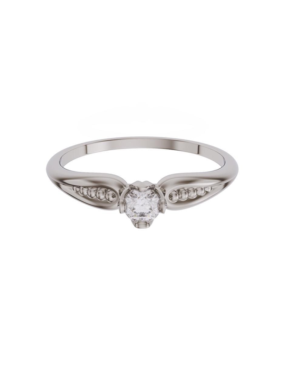 Anillo de compromiso de oro 14 k Promesa zirconia Anillo de compromiso de oro 14 k Promesa zirconia