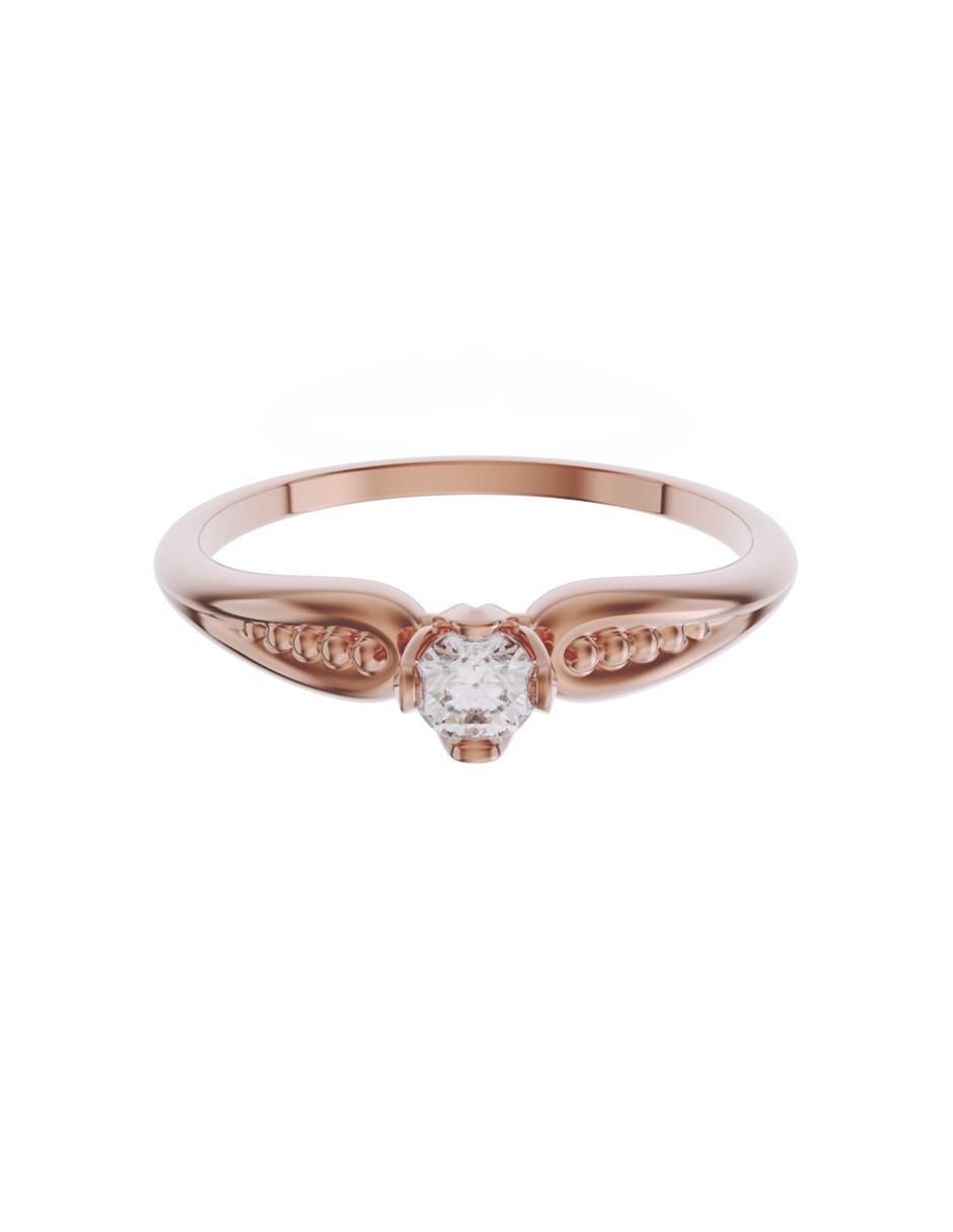 Anillo de compromiso de oro 14 k Promesa zirconia Anillo de compromiso de oro 14 k Promesa zirconia
