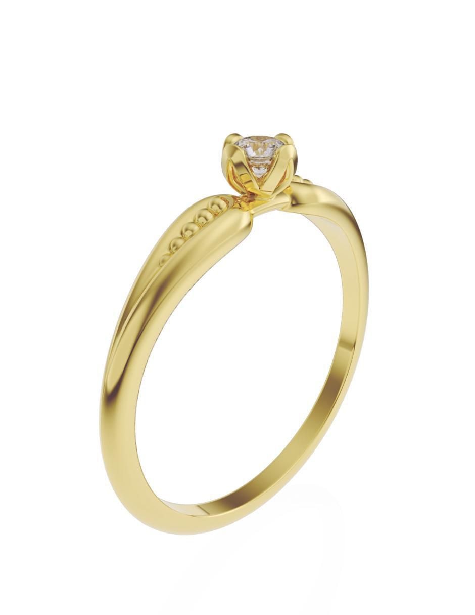 Anillo de compromiso de oro 10 K Fonelli Promesa zirconia