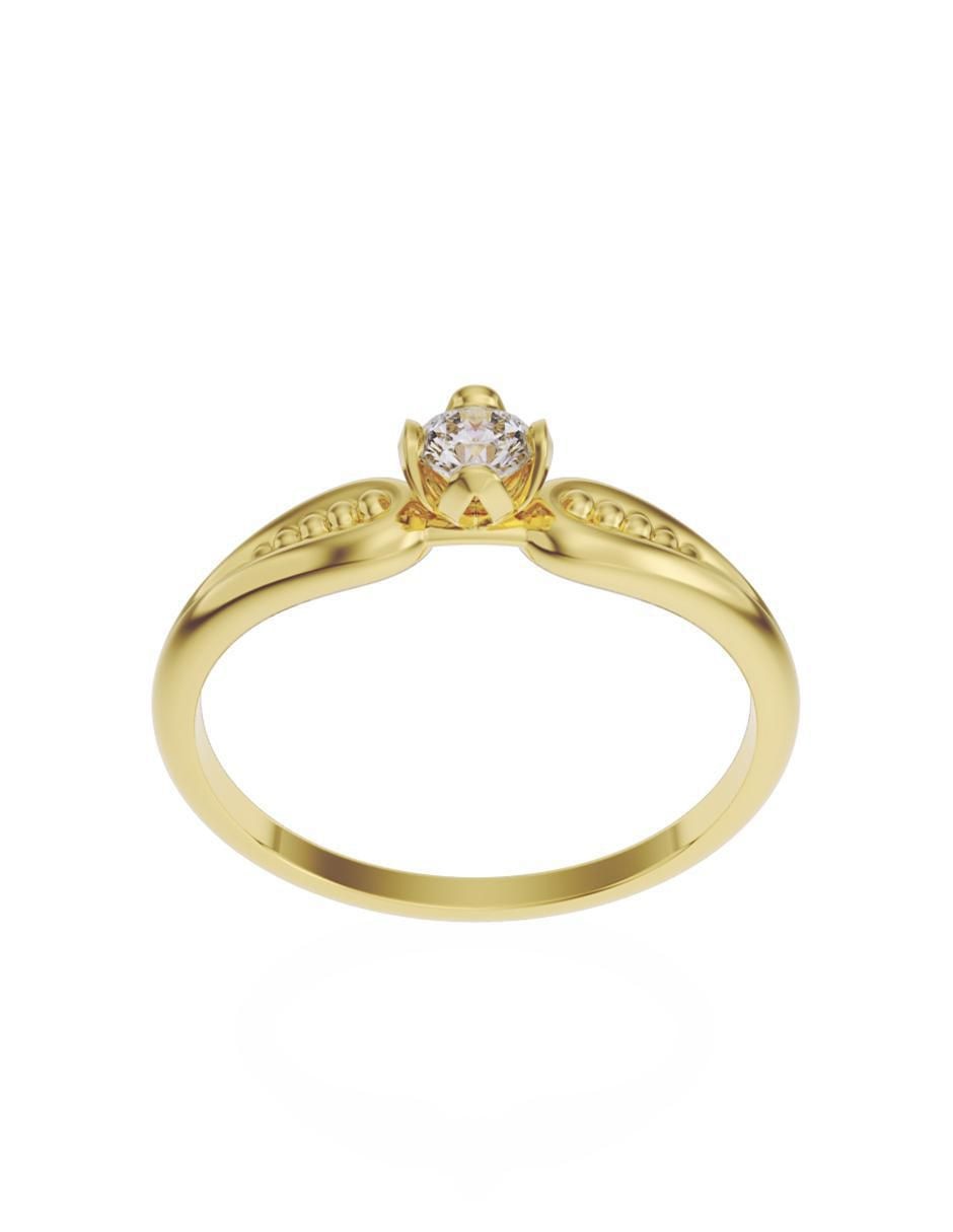 Anillo de compromiso de oro 10 K Fonelli Promesa zirconia