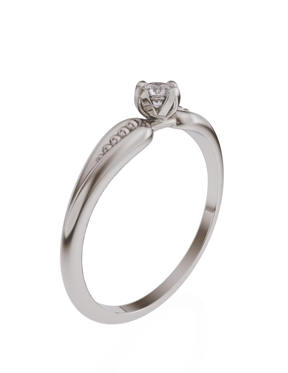 Anillo de compromiso de oro 10 k Promesa zirconia 2