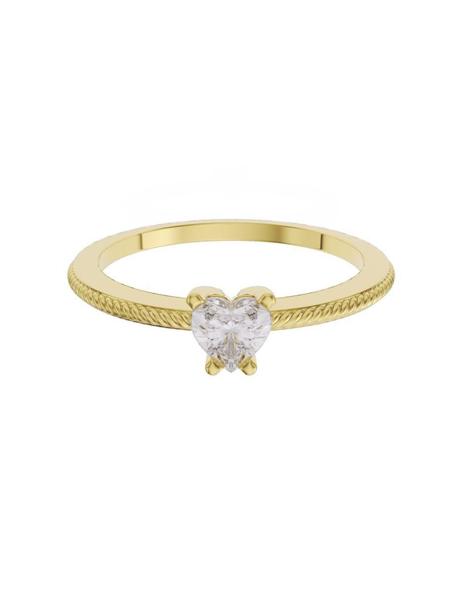Anillo de compromiso de oro 10 k Promesa zirconia Anillo de compromiso de oro 10 k Promesa zirconia