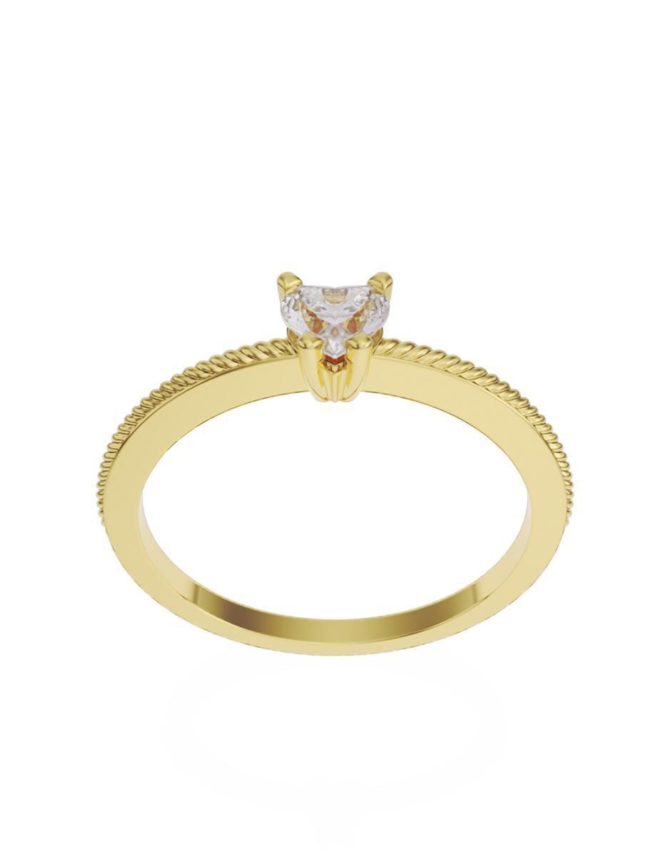 Anillo de compromiso de oro 10 K Fonelli Promesa zirconia