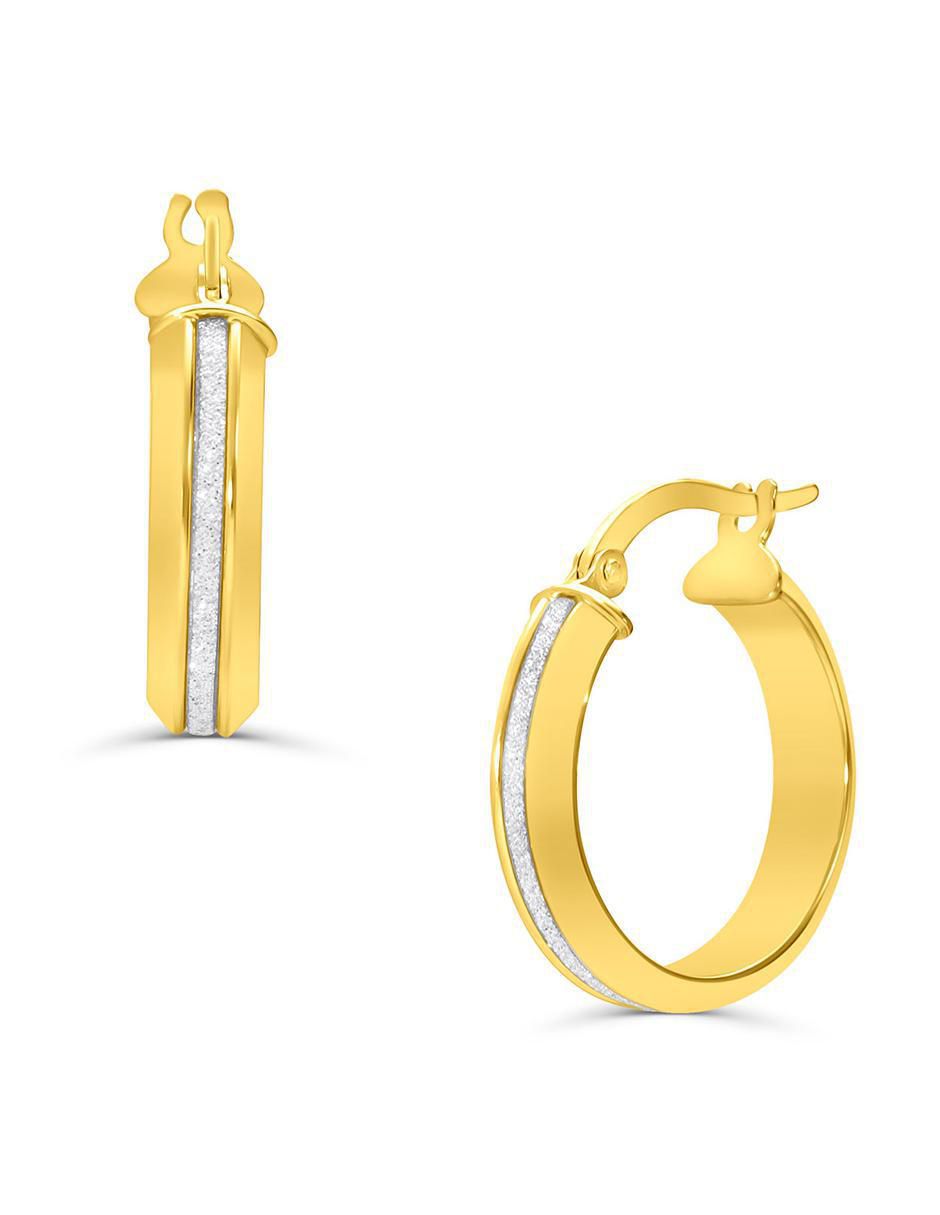 Arracadas de oro amarillo con acabado brillante