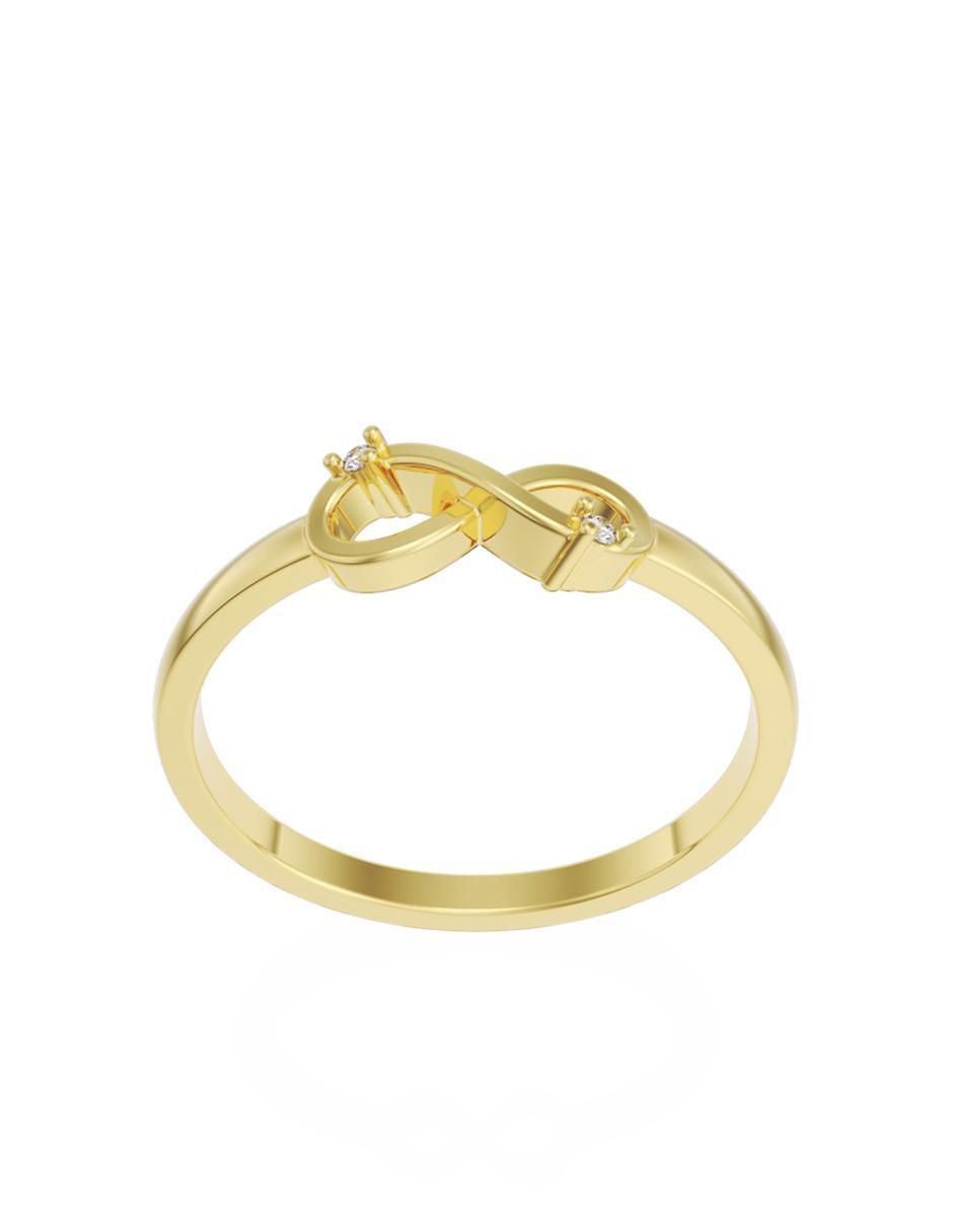 Anillo de compromiso de oro 10 K Fonelli Promesa zirconia
