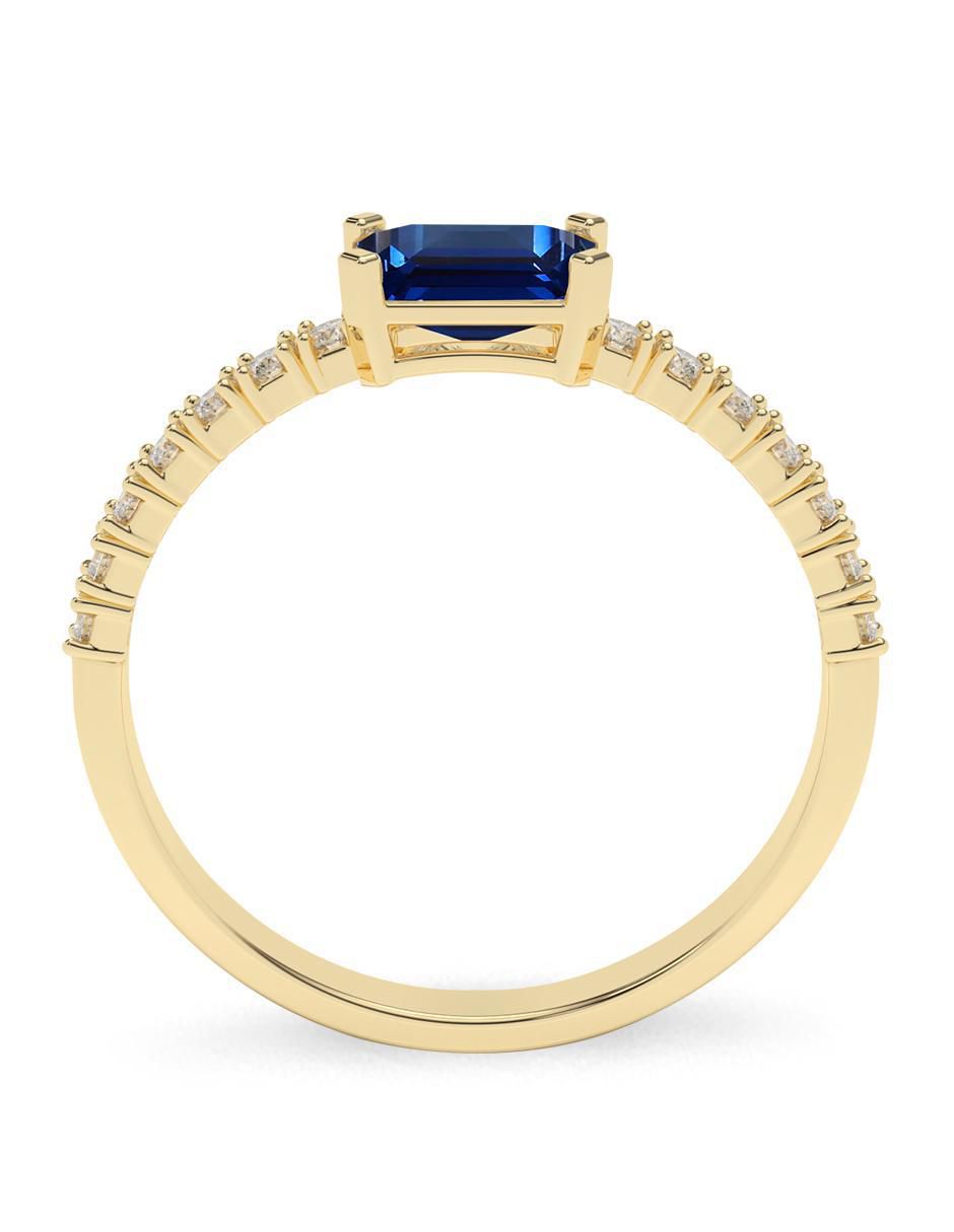 Anillo de compromiso de oro 14 K Amelie Joyas Zafiro