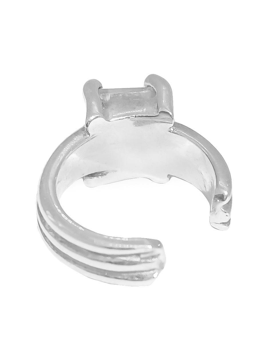 Aretes cuadrados de plata P 925 con acabado mate zirconia 3