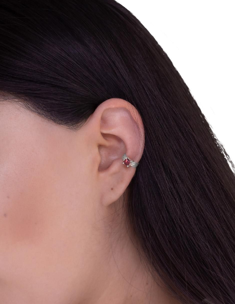 Ear cuff "de (si aplica)" cuadrada no aplica teresa díaz joyería mexicana sin familia o colección "de" plata p 925 "con acabado" mate zirconia