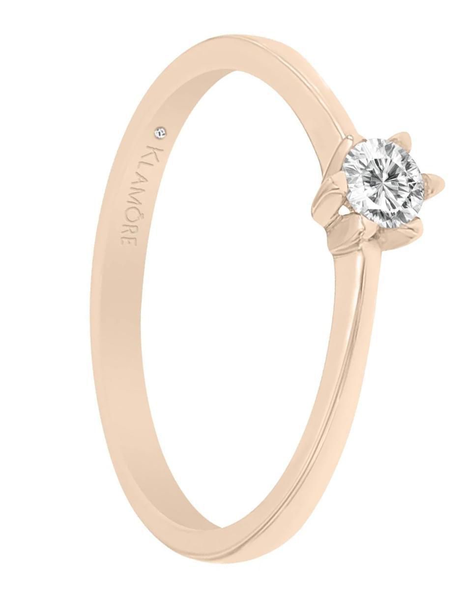 Solitario de oro 14 k Eli diamante 3