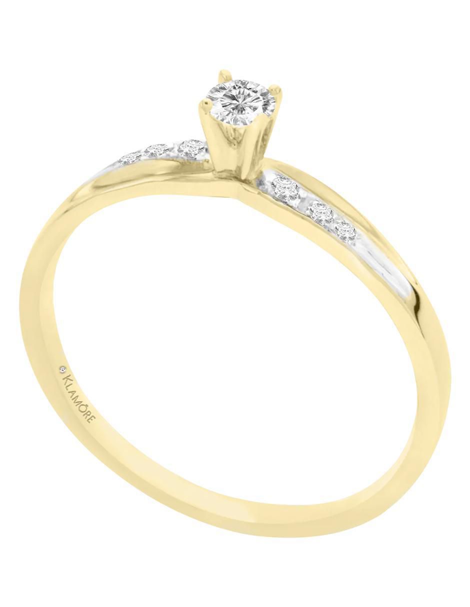 Anillo de compromiso de oro 14 k Laiza diamante 2