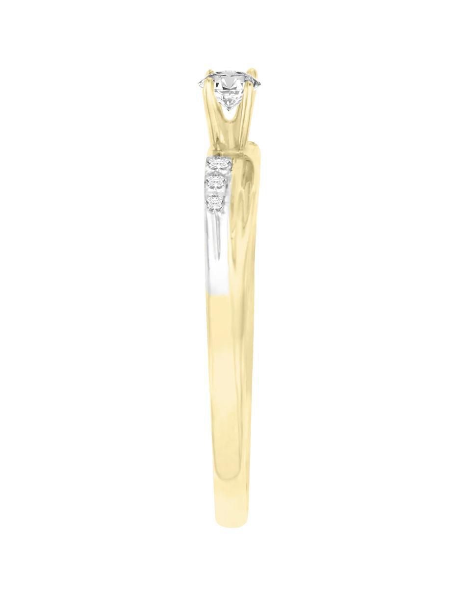 Anillo de compromiso de oro 14 k Laiza diamante 3