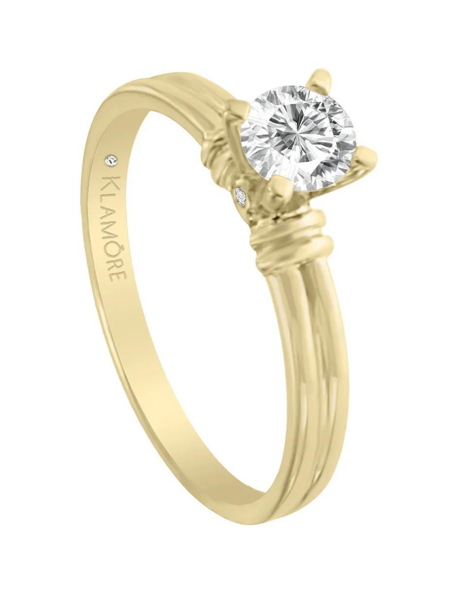 Anillo de compromiso de oro 14 K Klamore Jacoba diamante