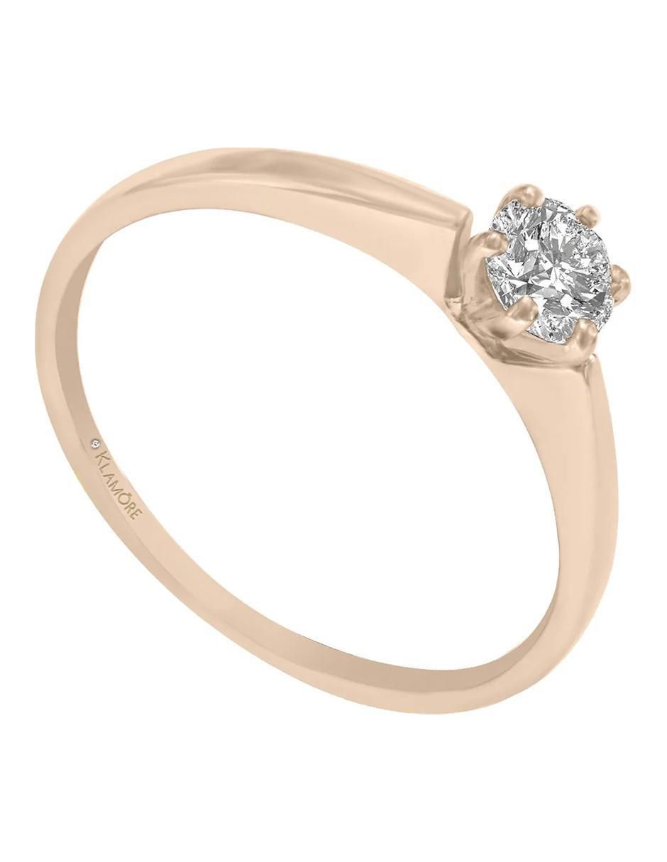 Anillo de compromiso de oro 14 k Elsi diamante 3