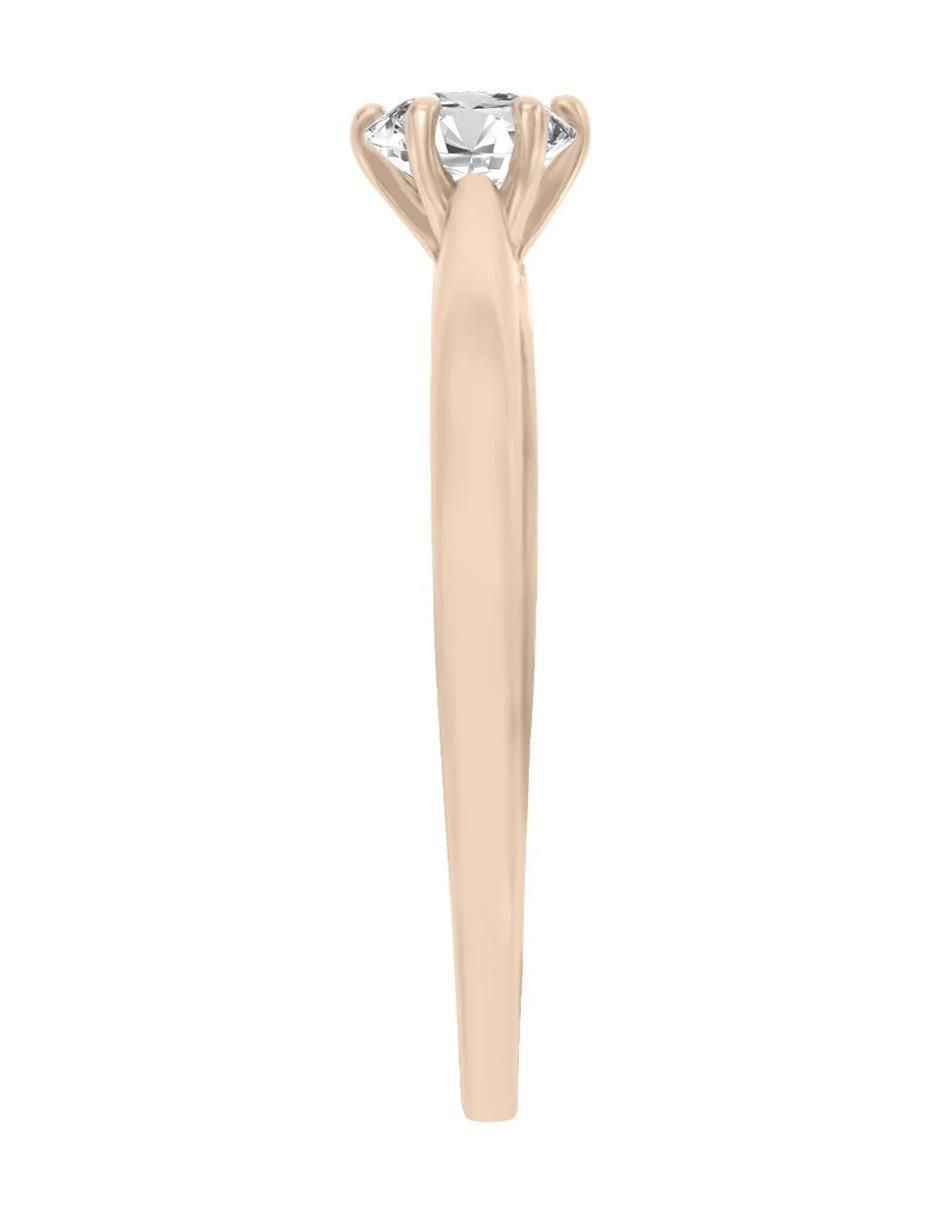 Anillo de compromiso de oro 14 k Elsi diamante 4