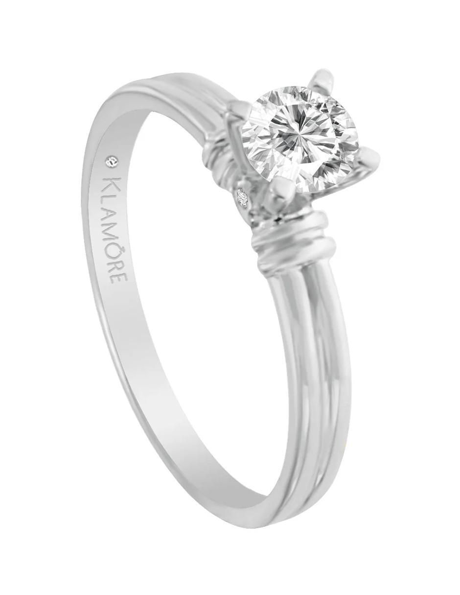 Anillo de compromiso de oro 14 k Jacoba diamante 3