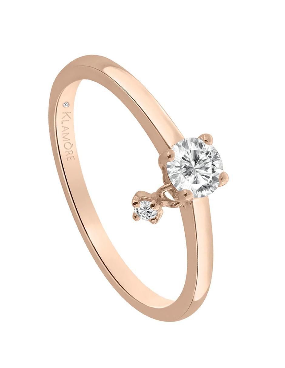 Anillo de compromiso de oro 14 k Dysis diamante 2