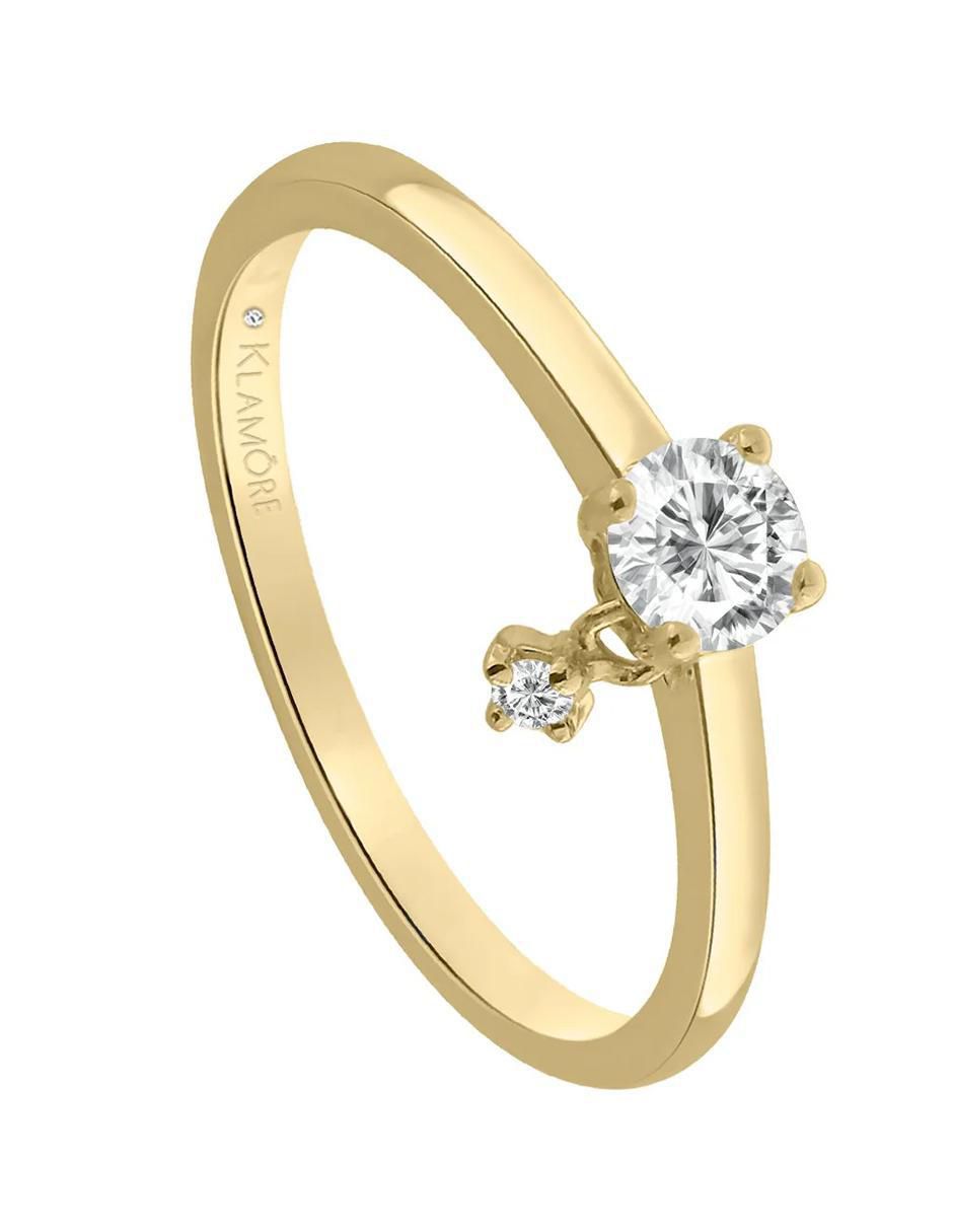 Anillo de compromiso de oro 14 K Klamore Dysis diamante