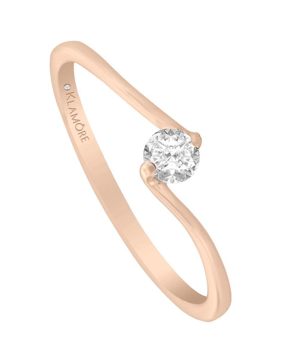 Anillo de compromiso de oro 14 k Elyssa diamante 3